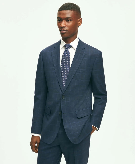 Brooks Brothers Explorer Collection Slim Fit Wool Checked Suit Jacket Sale