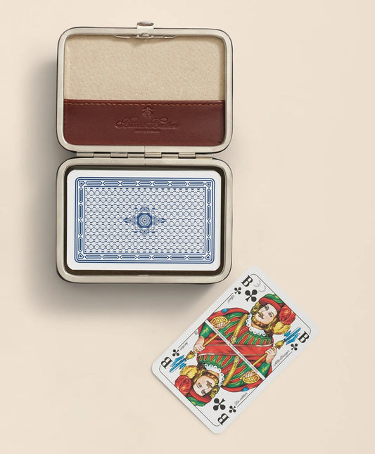 Travel Playing Cards With Calfskin Case Men