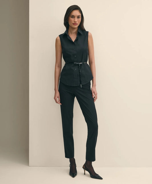 The Essentials Brooks Brothers Stretch Wool Slim Crop Pants Women