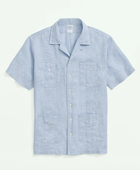 Irish Linen Short Sleeve Guayabera Shirt Shirts