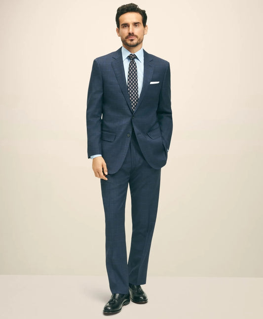 Traditional Fit Wool Checked 1818 Suit Tailored