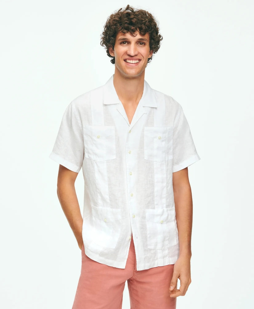 Irish Linen Short Sleeve Guayabera Shirt Shirts