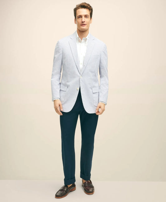 Classic Fit Stretch Cotton Seersucker Sport Coat Tailored