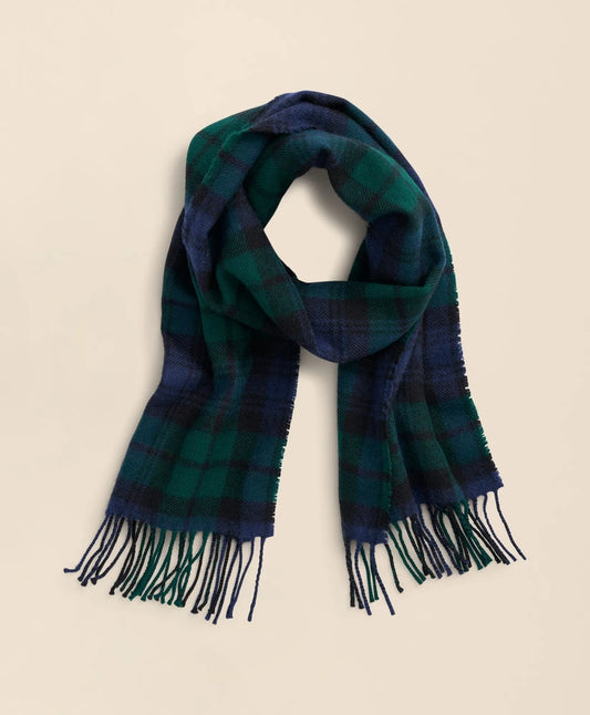 Lambswool Black Watch Tartan Scarf Men