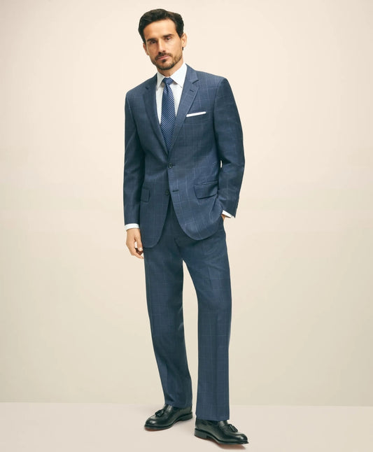 Traditional Fit Wool Windowpane 1818 Suit Tailored